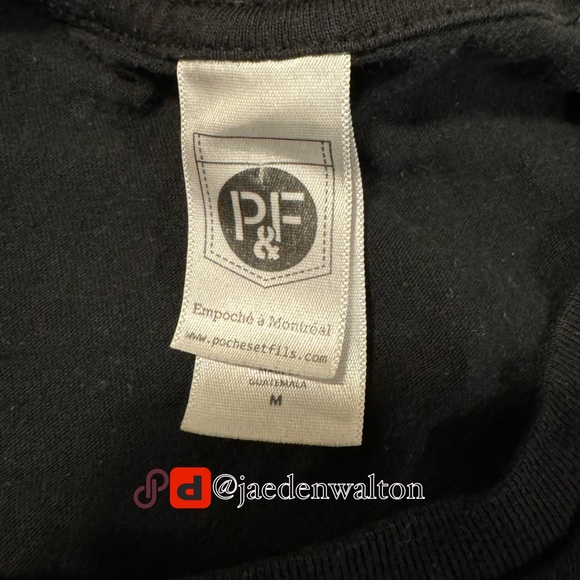 Black T-Shirt with Fun Pocket - Picture 3 of 3